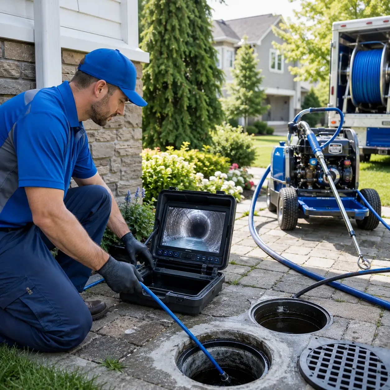 Outdoor drain cleaning professionals serving Twin Lake, MI